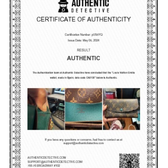 Louis Vuitton Authentic Monogram Emilie Wallet W/COA - Picture 13 of 13